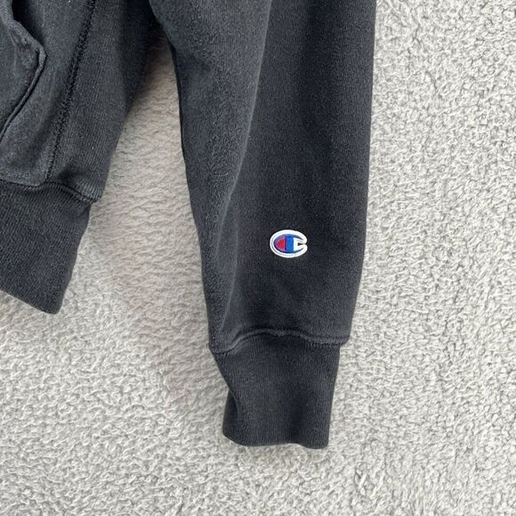 Champion Reverse Weave Hoodie Sweatshirt Men's Size S Black Fleece Lined - Picture 5 of 10